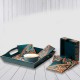 Square Tray and Coaster Set Combo from Flora on Sapphire Collection Square Tray and Coaster Set Combo from Flora on Sapphire Collection