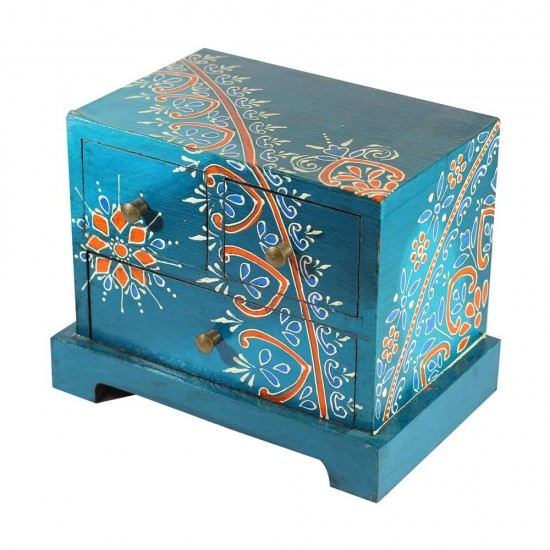 Chest Of Three Drawer (Collection- Flora On Sapphire) 
