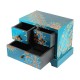 Chest Of Three Drawer (Collection- Flora On Sapphire) Chest Of Three Drawer (Collection- Flora On Sapphire)