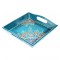 Tray Square Small (Collection- Flora On Sapphire)