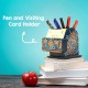 Pen And Visiting Card Holder (Collection- Flora On Sapphire) Pen And Visiting Card Holder (Collection- Flora On Sapphire)