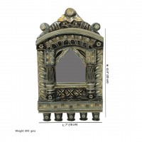 Small Grey Painted Jharokha