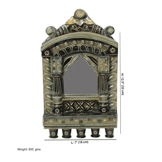 Small Grey Painted Jharokha