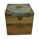 Wooden Square Box - Distressed Blue 12 x 12 x 12 Inches