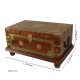Royal Wooden Treasure Box with Brass Claddings and Artwork Royal Wooden Treasure Box with Brass Claddings and Artwork