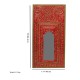 Distressed Red Wooden Wall Piece with Mirror Distressed Red Wooden Wall Piece with Mirror