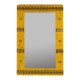Distressed Yellow Wooden Mirror Distressed Yellow Wooden Mirror