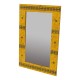 Distressed Yellow Wooden Mirror Distressed Yellow Wooden Mirror