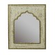 Distressed White Wooden Wall Mirror