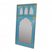 Mehrab Mirror Frame - Distressed Blue