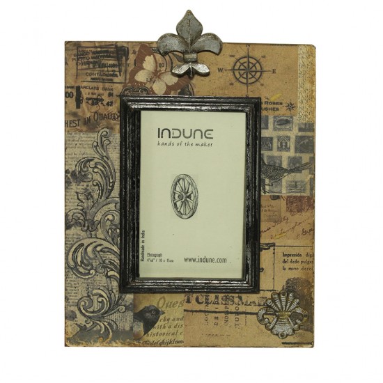 Wooden Photo Frame - Rough Distressed 4 x 6 Inches Wooden Photo Frame - Rough Distressed 4 x 6 Inches