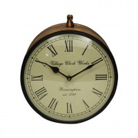 Railway Clock - Copper Look (Dia 8 inch)