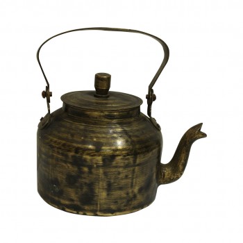 Indian Railway Station Style Old Brass Chai Kettle 