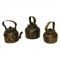 Indian Railway Station Style Old Brass Chai Kettle 