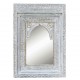 Wooden Distressed White Jharokha Mirror Frame Wooden Distressed White Jharokha Mirror Frame