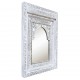 Wooden Distressed White Jharokha Mirror Frame Wooden Distressed White Jharokha Mirror Frame