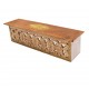 Distressed White Wall Shelf with Brass Art Distressed White Wall Shelf with Brass Art