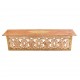 Distressed White Wall Shelf with Brass Art Distressed White Wall Shelf with Brass Art