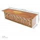 Distressed White Wall Shelf with Brass Art Distressed White Wall Shelf with Brass Art