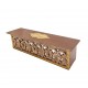 Distressed Grey Wall Shelf with Brass Art Distressed Grey Wall Shelf with Brass Art