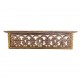Distressed Grey Wall Shelf with Brass Art Distressed Grey Wall Shelf with Brass Art