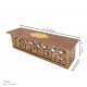 Distressed Grey Wall Shelf with Brass Art Distressed Grey Wall Shelf with Brass Art