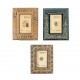 Distressed Grey Wood Photo Frame with embossed white coneart and beads Distressed Grey Wood Photo Frame with embossed white coneart and beads