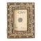 Distressed Grey Wood Photo Frame with embossed white coneart and beads