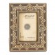 Distressed Grey Wood Photo Frame with embossed white coneart and beads Distressed Grey Wood Photo Frame with embossed white coneart and beads