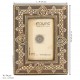 Distressed Grey Wood Photo Frame with embossed white coneart and beads