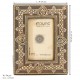 Distressed Grey Wood Photo Frame with embossed white coneart and beads Distressed Grey Wood Photo Frame with embossed white coneart and beads