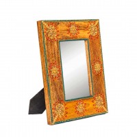 Wooden Photo Frame With Embossed Floral Design