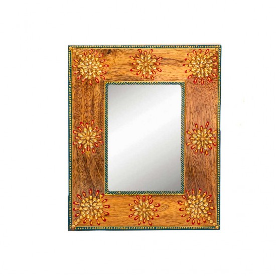 Wooden Photo Frame With Embossed Floral Design