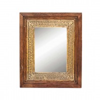 Wooden Photo Frame With Embossed Brass Work