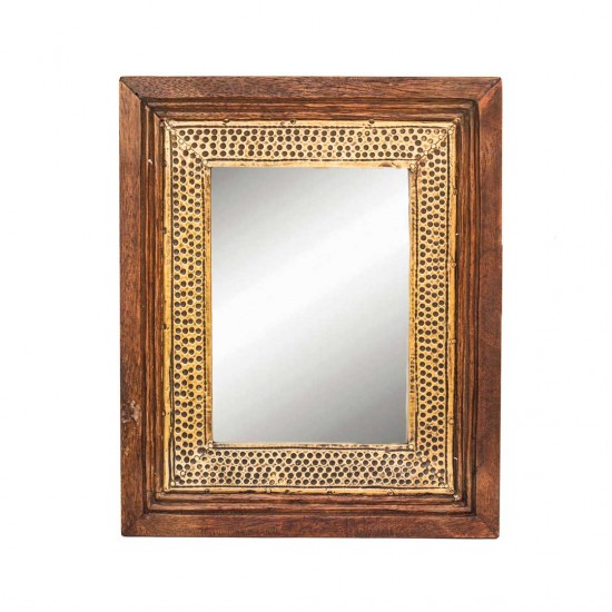 Wooden Photo Frame With Embossed Brass Work