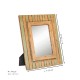 White - Green Wooden Pannel Shaped Photo Frame with Back Stand