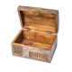 Antique Mini Sandook Box With Wooden Carving And Embossed Brass Art Antique Mini Sandook Box With Wooden Carving And Embossed Brass Art