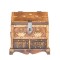 Jopadi Shaped Jewellery Box And ORganizer With Floral Embossed Brass Work