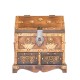 Jopadi Shaped Jewellery Box And ORganizer With Floral Embossed Brass Work