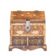 Jopadi Shaped Jewellery Box And ORganizer With Floral Embossed Brass Work Jopadi Shaped Jewellery Box And ORganizer With Floral Embossed Brass Work