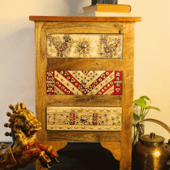 Traditional Hand Work Wooden Chest of Drawers