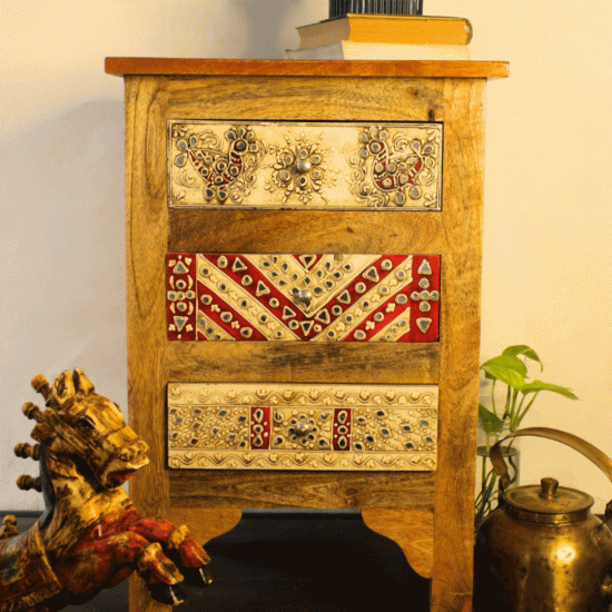 Traditional Hand Work Wooden Chest of Drawers