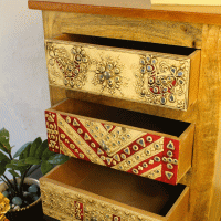Traditional Hand Work Wooden Chest of Drawers