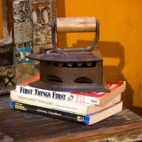 Timeless vintage iron with wooden handle rustic decor Timeless vintage iron with wooden handle rustic decor