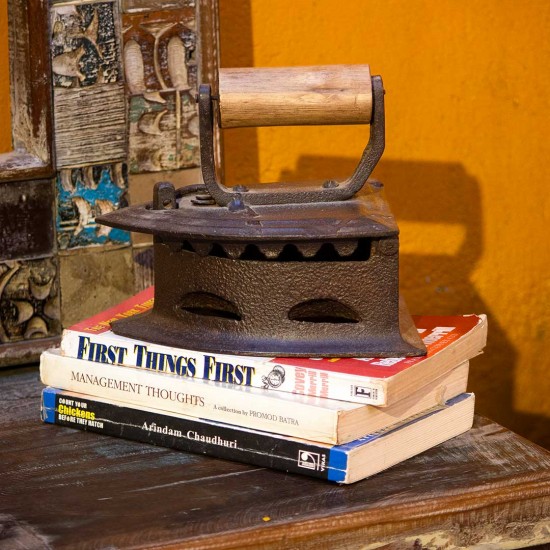 Timeless vintage iron with wooden handle rustic decor Timeless vintage iron with wooden handle rustic decor