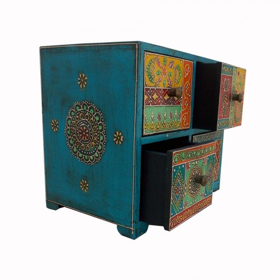 Colorful Chest of 4 Drawers - Handpainted Colorful Chest of 4 Drawers - Handpainted