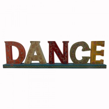 Hand Painted Wooden Alphabets  DANCE Decorative Piece