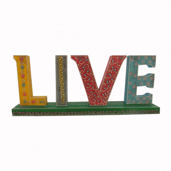 Hand Painted Wooden Alphabets - LIVE Decorative Piece Hand Painted Wooden Alphabets - LIVE Decorative Piece