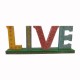 Hand Painted Wooden Alphabets - LIVE Decorative Piece Hand Painted Wooden Alphabets - LIVE Decorative Piece