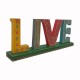 Hand Painted Wooden Alphabets - LIVE Decorative Piece Hand Painted Wooden Alphabets - LIVE Decorative Piece